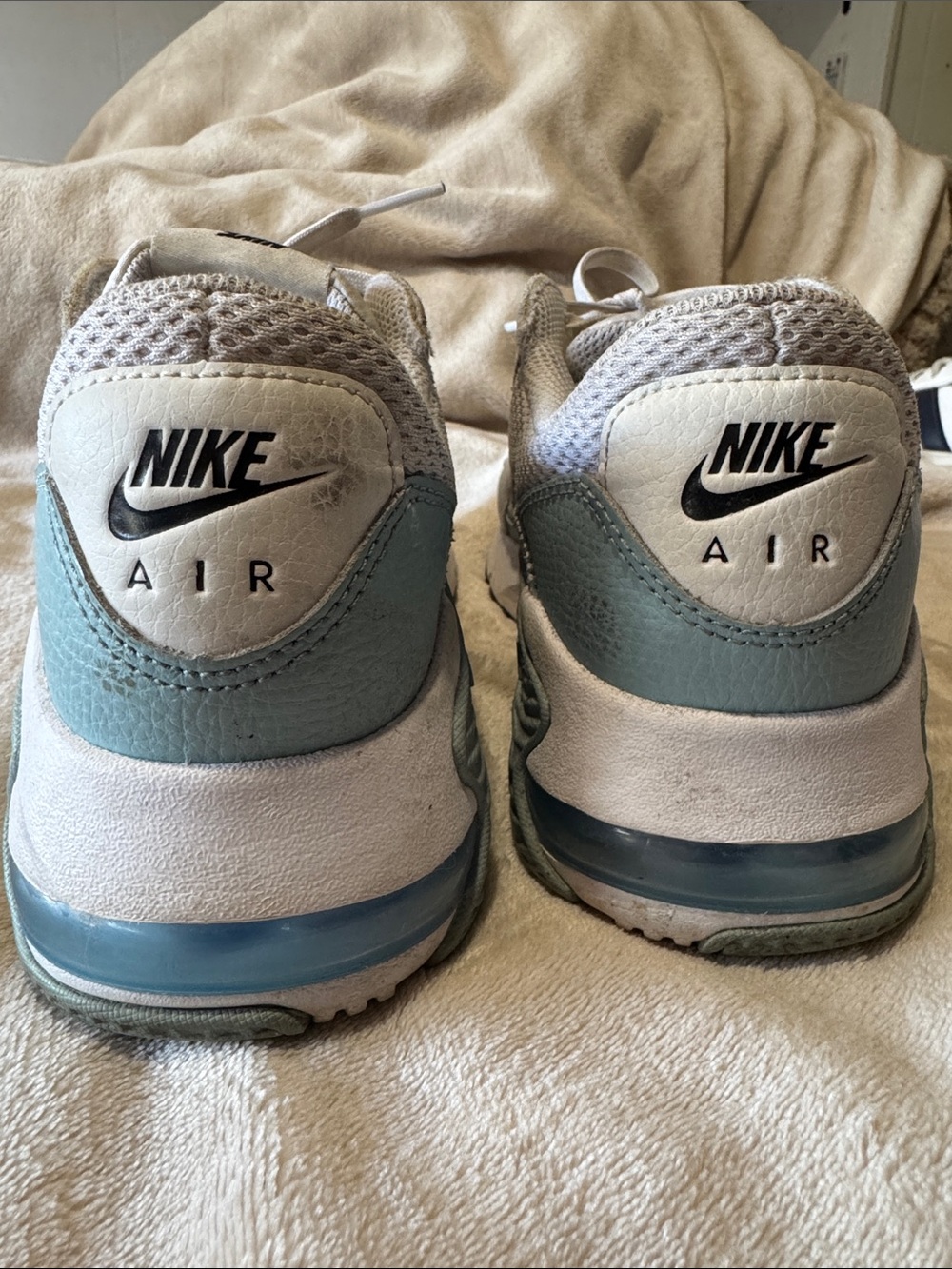 Nike women’s Air Sneakers in Light Blue and White